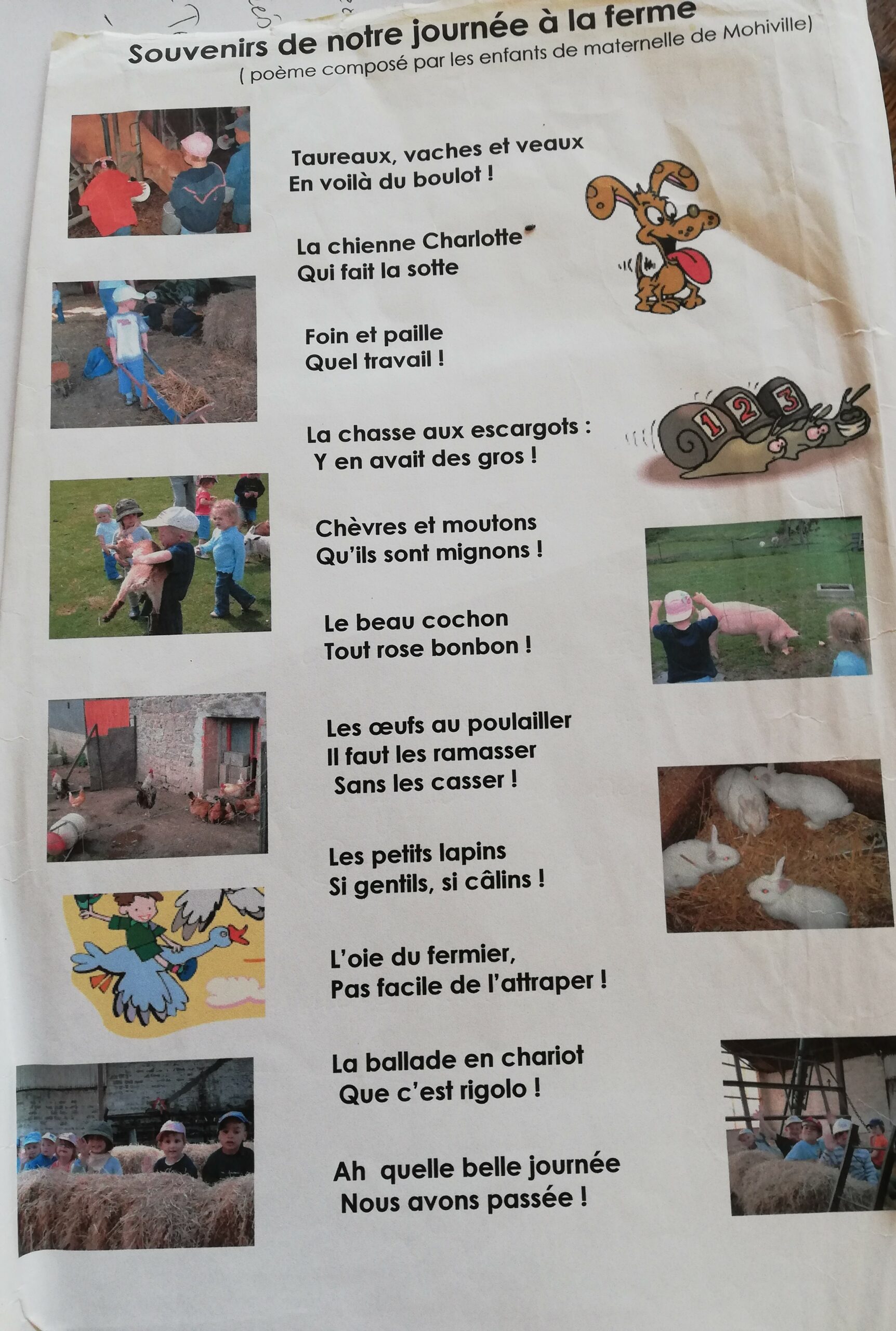 Les poèmes composés pas les enfants de l’école maternelle de Mohiville post thumbnail
